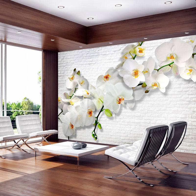 Fotomural Orquídeas en la pared