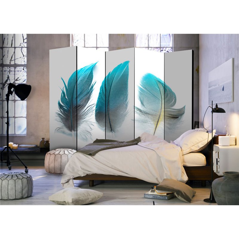 Biombo Blue Feathers II