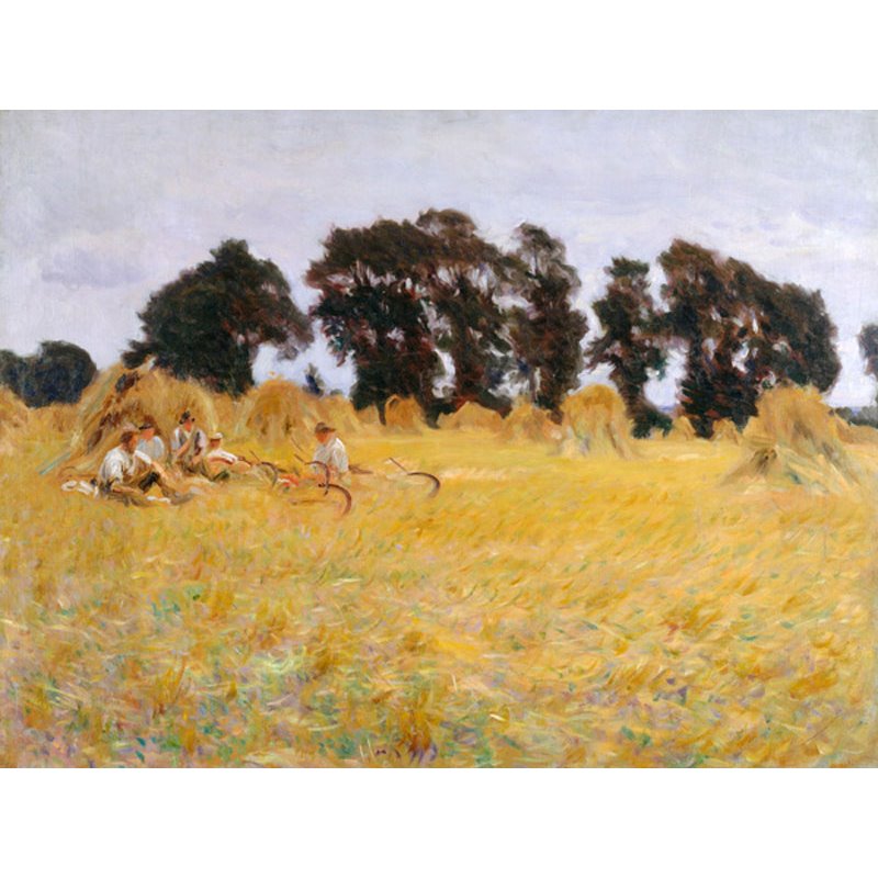 Reapers resting in a Wheat Field